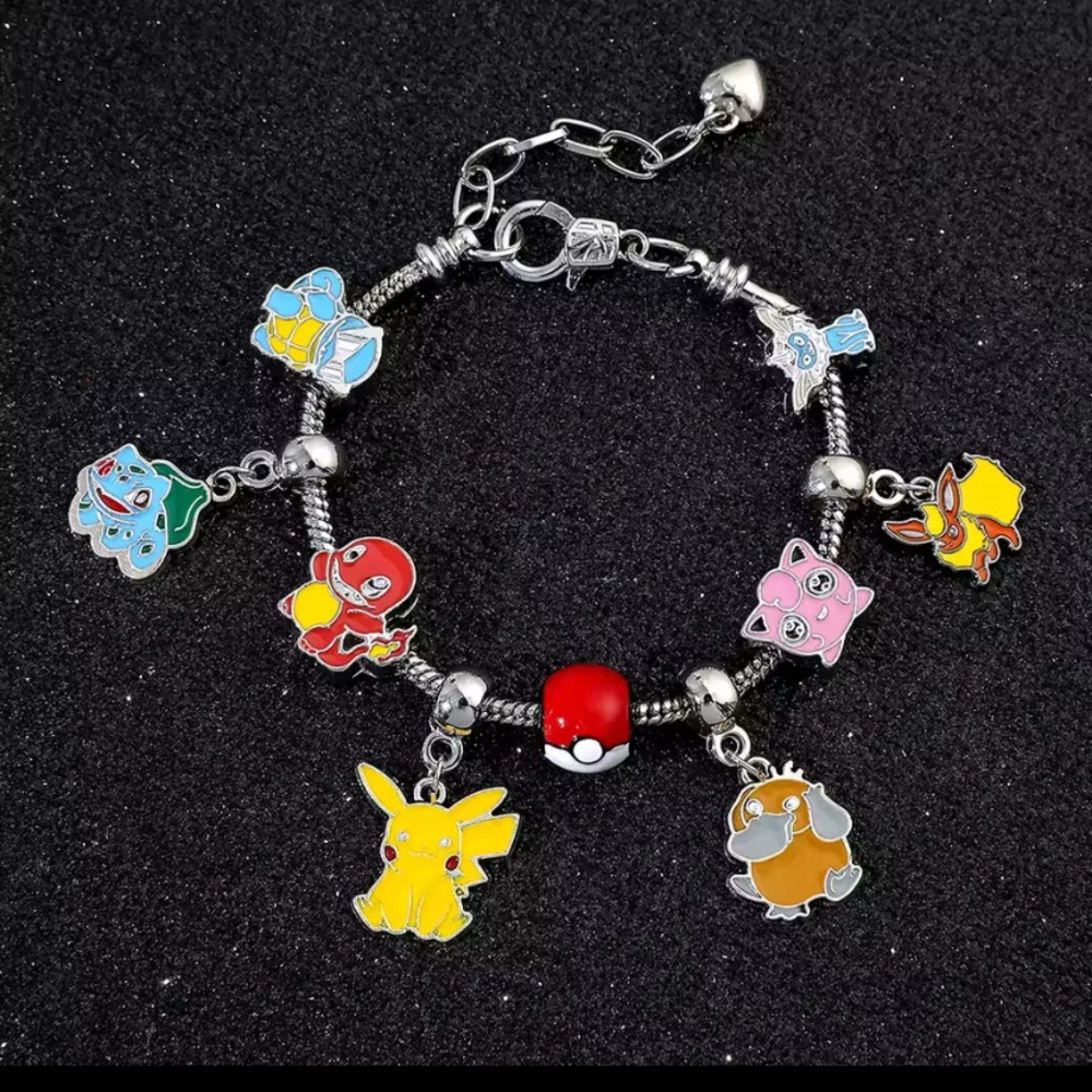 Pokemon Charm Bracelet with Pokémon Characters New